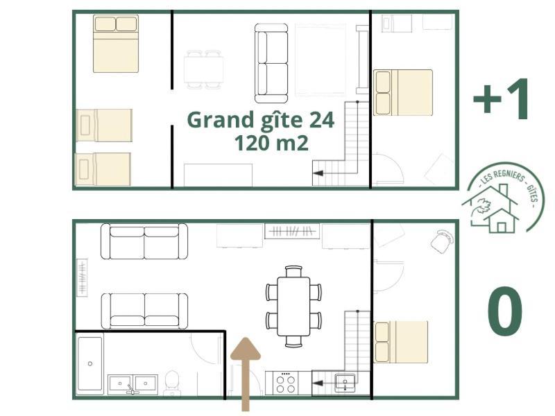 Les Regniers - 2 Gites Voisins Pour Familles Et Groupes Eynesse Exterior photo